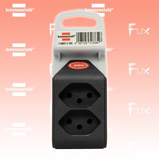 Brennenstuhl cleverLINE Abzweigstecker 2-fach schwarz, drehbar bis 300°