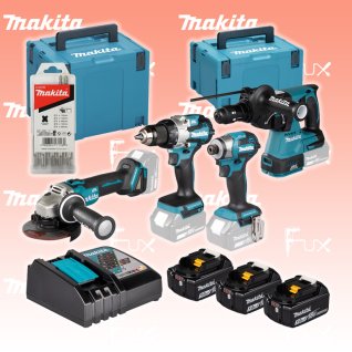 Makita DLX4196JX11 4 Maschinen 18V